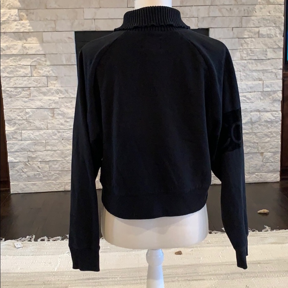 Calvin Klein 1/4 zip w/ velvet “Calvin” on the arm - Picture 2 of 5